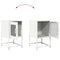 vidaXL Bedside Cabinet White 36x39x60.5 cm Cold-rolled Steel