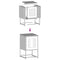 vidaXL Bedside Cabinet White 36x39x60.5 cm Cold-rolled Steel