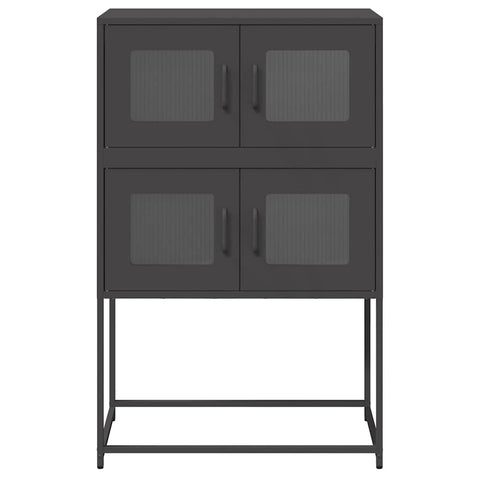 vidaXL Highboard Black 68x39x107 cm Steel