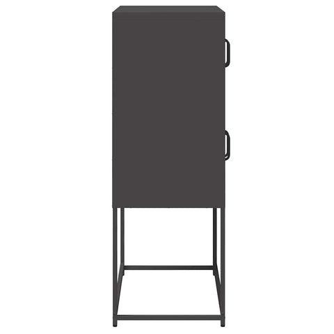 vidaXL Highboard Black 68x39x107 cm Steel