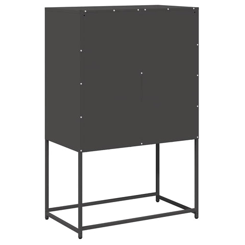 vidaXL Highboard Black 68x39x107 cm Steel