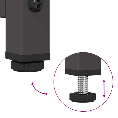 vidaXL Highboard Black 68x39x107 cm Steel