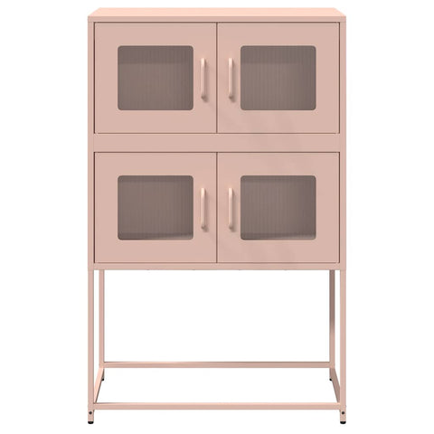 vidaXL Highboard Pink 68x39x107 cm Steel