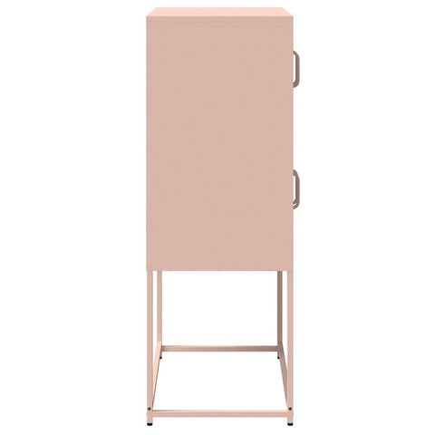 vidaXL Highboard Pink 68x39x107 cm Steel