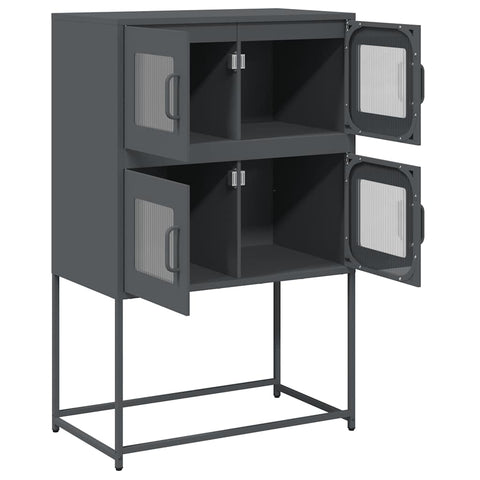 vidaXL Highboard Anthracite 68x39x107 cm Steel