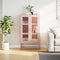 vidaXL Highboard Pink 68x39x123 cm Steel