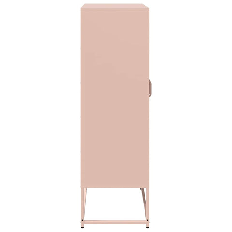 vidaXL Highboard Pink 68x39x123 cm Steel