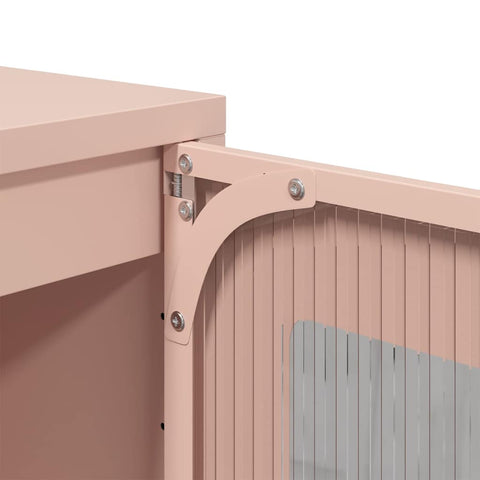 vidaXL Highboard Pink 68x39x123 cm Steel