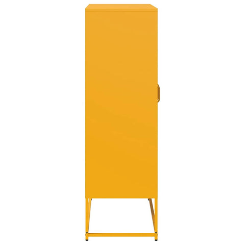 vidaXL Highboard Mustard Yellow 68x39x123 cm Steel