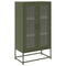 vidaXL Highboard Olive Green 68x39x123 cm Steel