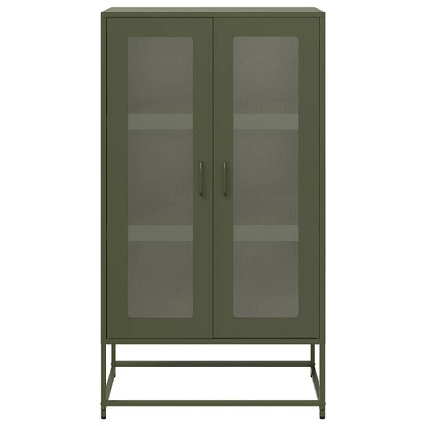 vidaXL Highboard Olive Green 68x39x123 cm Steel