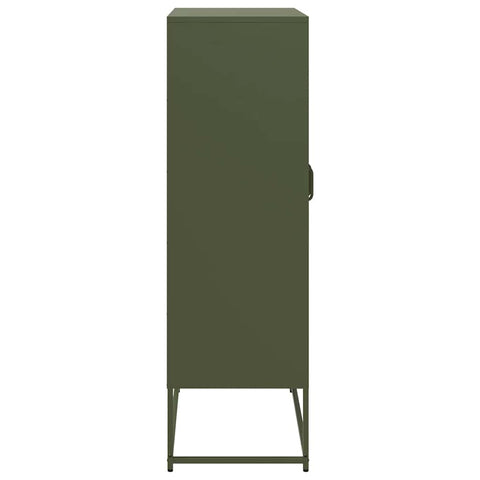 vidaXL Highboard Olive Green 68x39x123 cm Steel