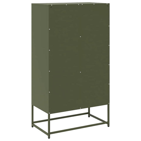 vidaXL Highboard Olive Green 68x39x123 cm Steel