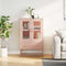vidaXL Highboard Pink 68x39x111.5 cm Steel