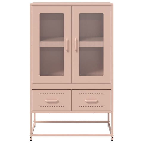 vidaXL Highboard Pink 68x39x111.5 cm Steel