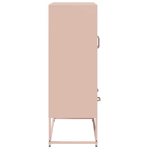 vidaXL Highboard Pink 68x39x111.5 cm Steel