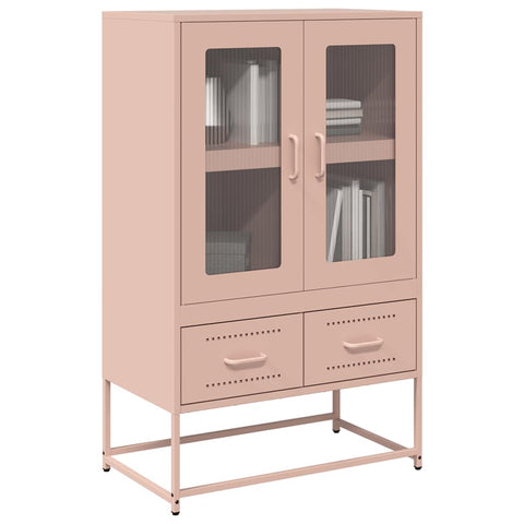 vidaXL Highboard Pink 68x39x111.5 cm Steel