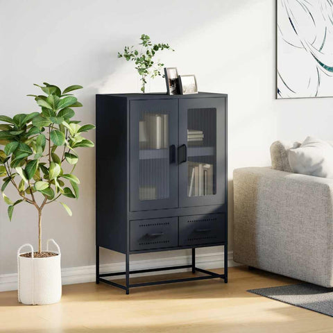 vidaXL Highboard Anthracite 68x39x111.5 cm Steel