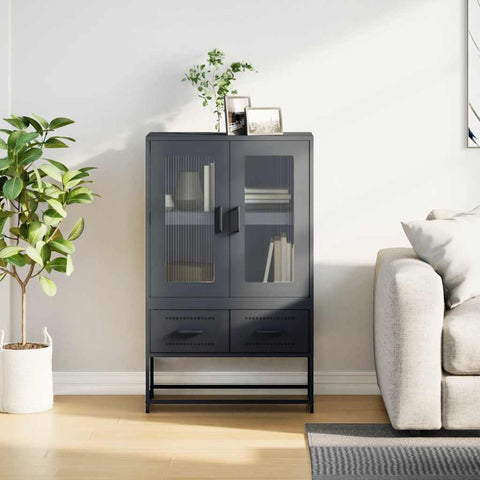 vidaXL Highboard Anthracite 68x39x111.5 cm Steel