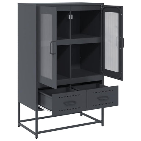 vidaXL Highboard Anthracite 68x39x111.5 cm Steel