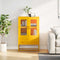 vidaXL Highboard Mustard Yellow 68x39x111.5 cm Steel
