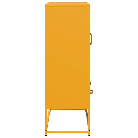 vidaXL Highboard Mustard Yellow 68x39x111.5 cm Steel