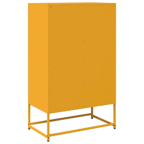 vidaXL Highboard Mustard Yellow 68x39x111.5 cm Steel