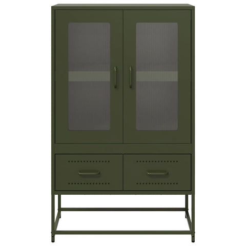vidaXL Highboard Olive Green 68x39x111.5 cm Steel