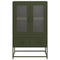 vidaXL Highboard Olive Green 68x39x111.5 cm Steel