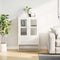 vidaXL Highboard White 68x39x111.5 cm Steel