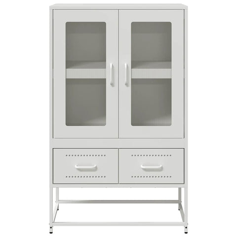 vidaXL Highboard White 68x39x111.5 cm Steel