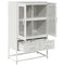 vidaXL Highboard White 68x39x111.5 cm Steel