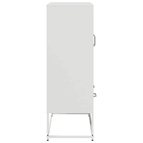 vidaXL Highboard White 68x39x111.5 cm Steel