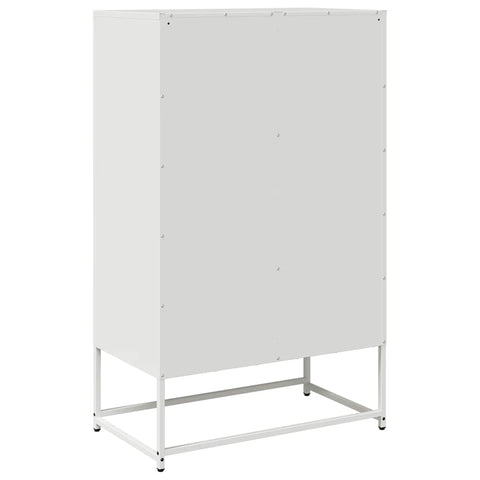 vidaXL Highboard White 68x39x111.5 cm Steel