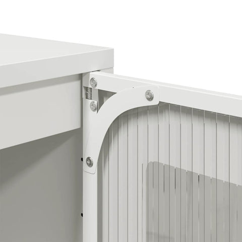 vidaXL Highboard White 68x39x111.5 cm Steel