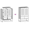 vidaXL Highboard White 68x39x111.5 cm Steel