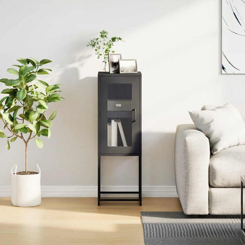 vidaXL Sideboard Black 36x39x107 cm Cold-rolled Steel