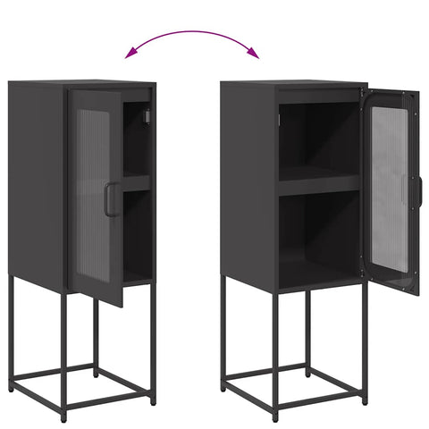 vidaXL Sideboard Black 36x39x107 cm Cold-rolled Steel
