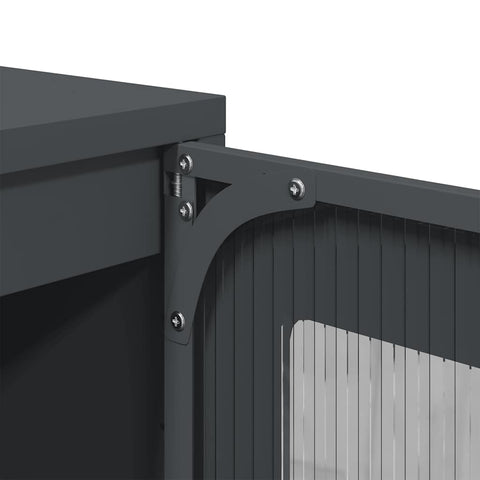 vidaXL Sideboard Anthracite 36x39x107 cm Cold-rolled Steel