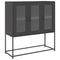 vidaXL Sideboard Black 100.5x39x107 cm Cold-rolled Steel