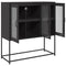 vidaXL Sideboard Black 100.5x39x107 cm Cold-rolled Steel