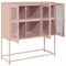 vidaXL Sideboard Pink 100.5x39x107 cm Cold-rolled Steel