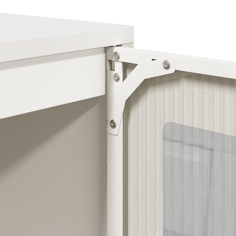 vidaXL Sideboard White 100.5x39x107 cm Cold-rolled Steel