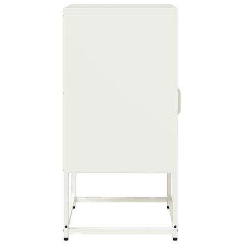 vidaXL Bedside Cabinet White 36x39x78 cm Cold-rolled Steel