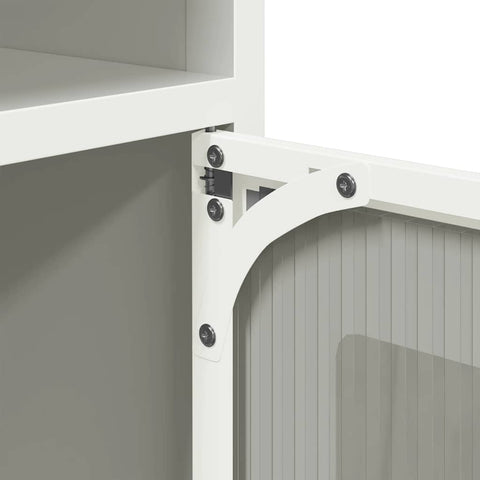 vidaXL Bedside Cabinet White 36x39x78 cm Cold-rolled Steel