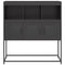 vidaXL Sideboard Black 100.5x39x107 cm Cold-rolled Steel