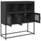 vidaXL Sideboard Black 100.5x39x107 cm Cold-rolled Steel