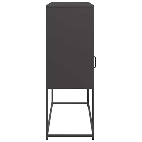 vidaXL Sideboard Black 100.5x39x107 cm Cold-rolled Steel