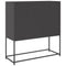 vidaXL Sideboard Black 100.5x39x107 cm Cold-rolled Steel