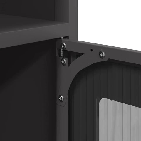 vidaXL Sideboard Black 100.5x39x107 cm Cold-rolled Steel